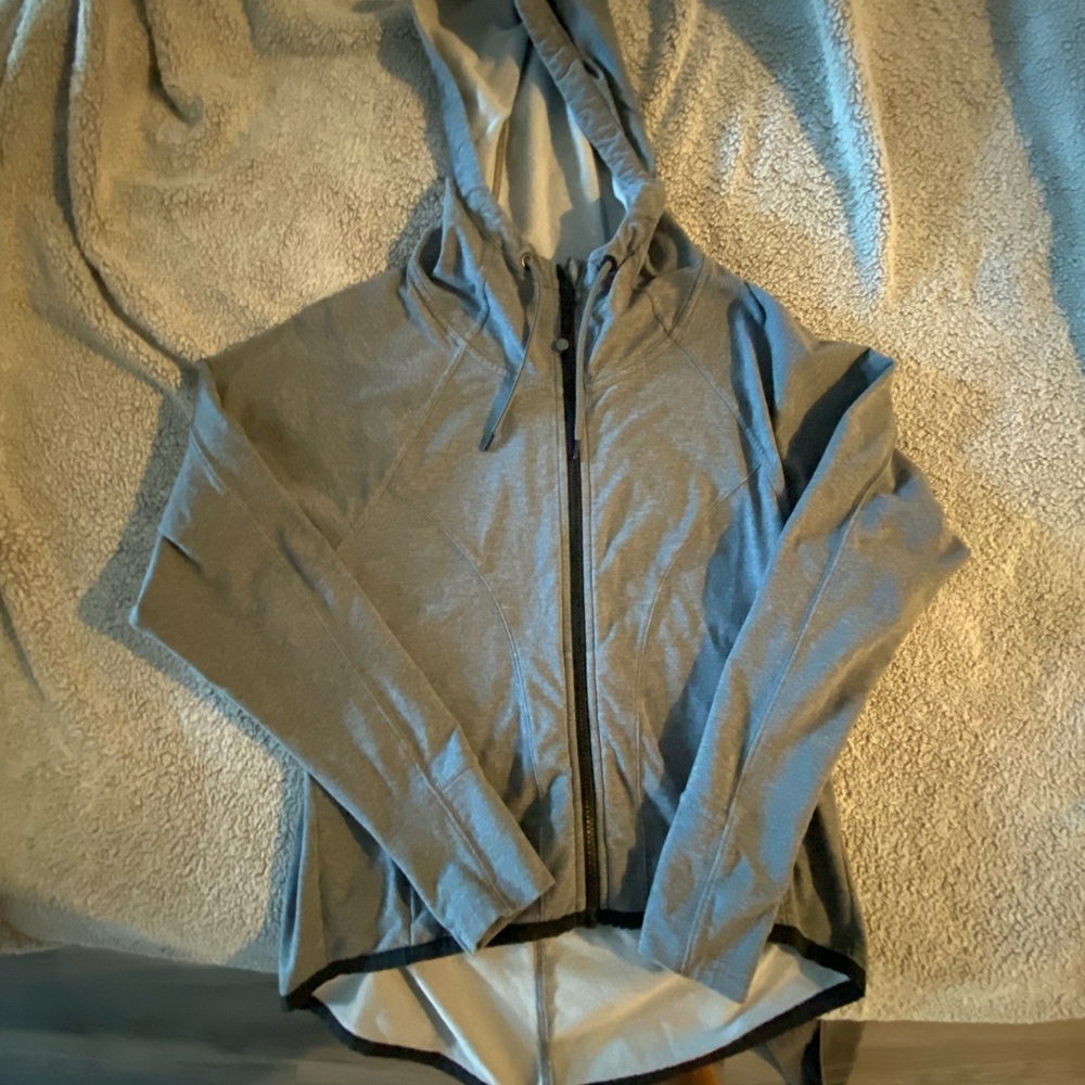 XS Athleta zip up, gray, barely worn